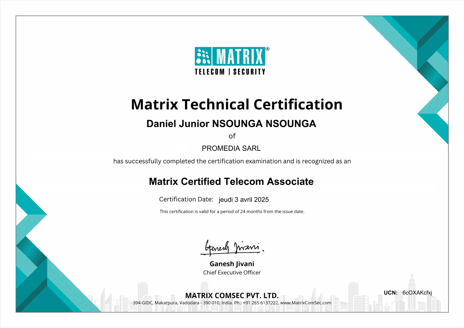 Certification Vidéosurveillance