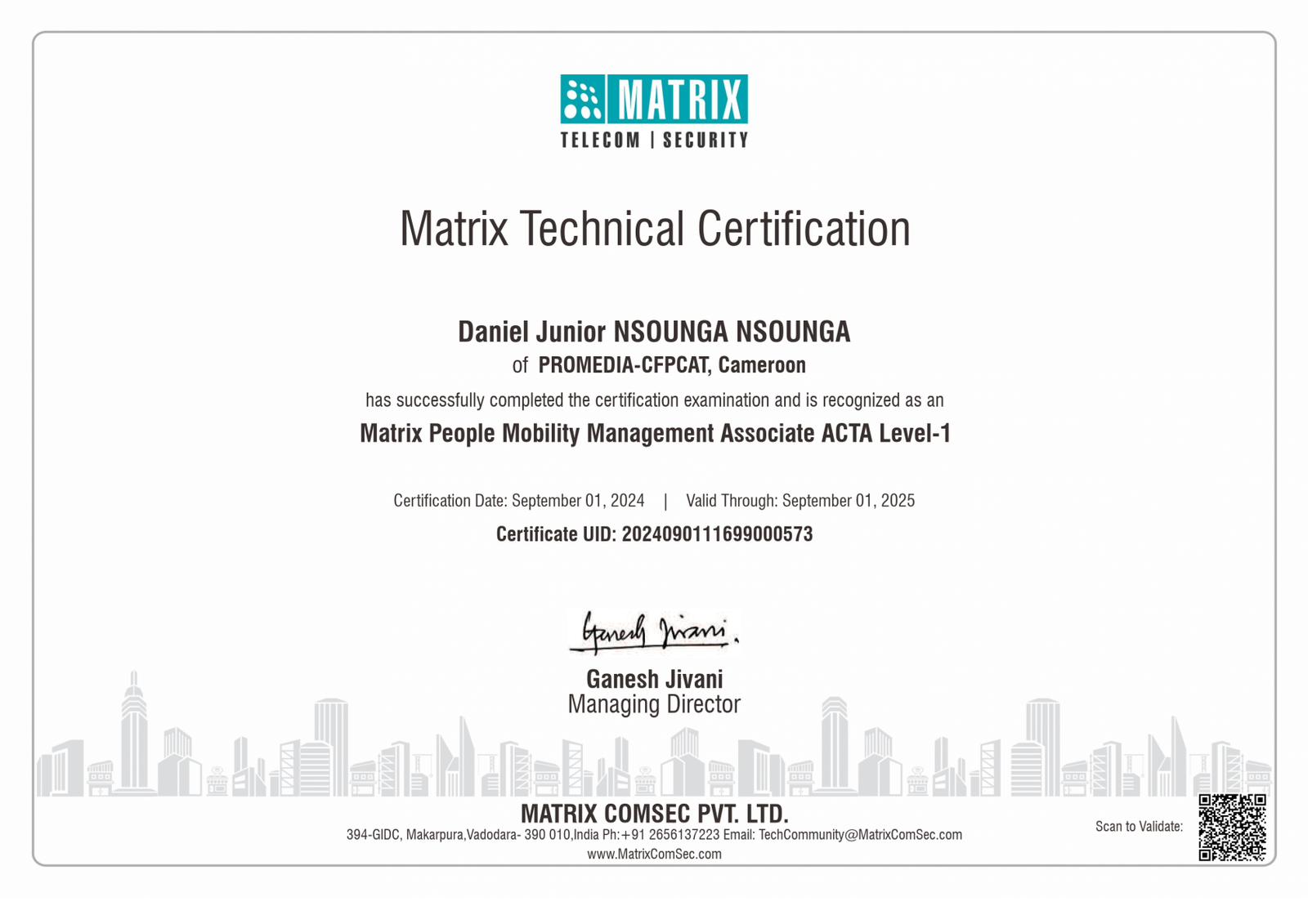 Certification Télécommunications